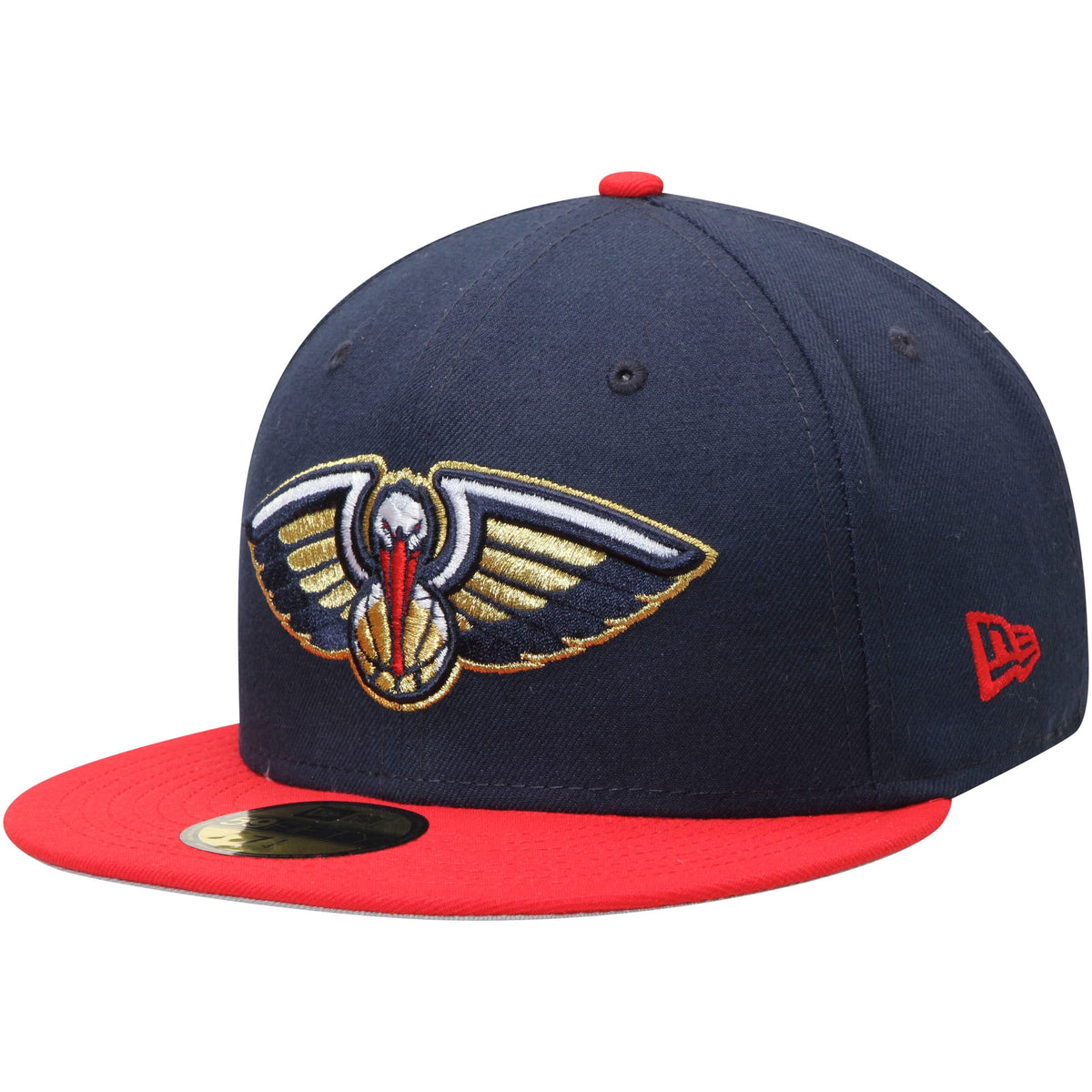 Men's New Orleans Pelicans New Era Navy/Red Official Team Color 2Tone 59FIFTY Fitted Hat