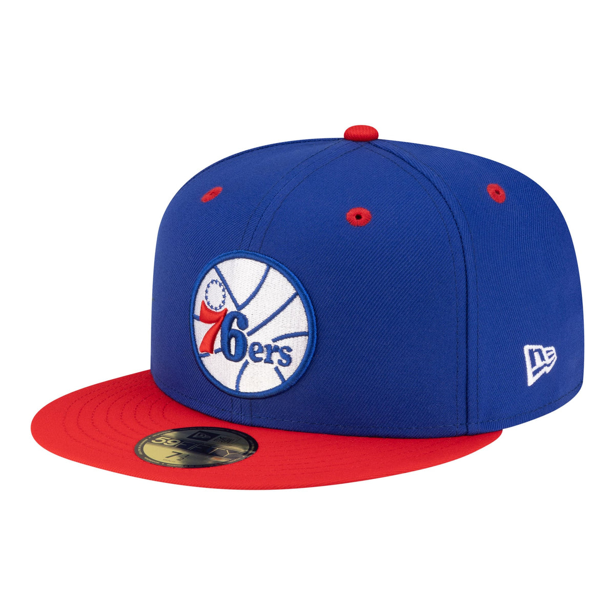 Men's Philadelphia 76ers  New Era Royal/Red 80s Throwback 59FIFTY Fitted Hat