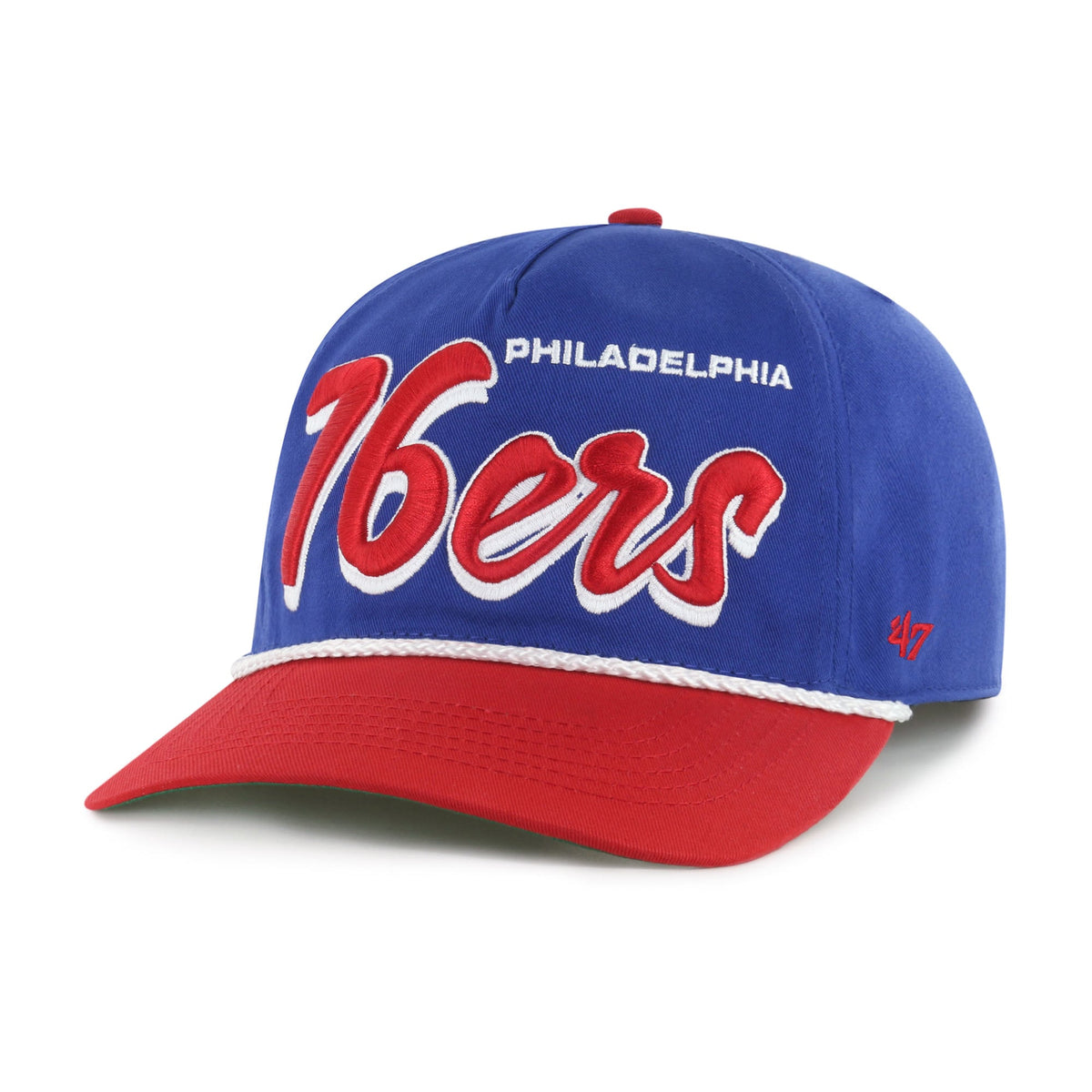 Men's Philadelphia 76ers '47 Royal/Red Dropshadow Rope Hitch Adjustable Hat