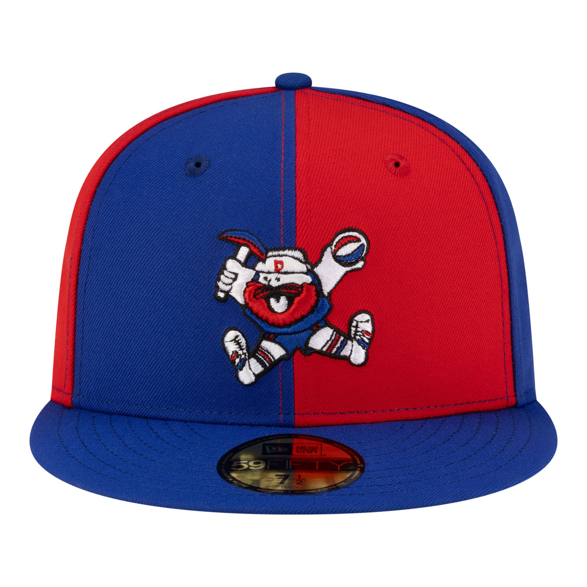 Men's Denver Nuggets  New Era Red/Royal 80s Throwback Pinwheel 59FIFTY Fitted Hat