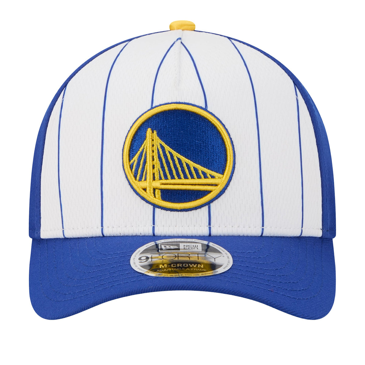 Men's Golden State Warriors  New Era White/Royal 2025 NBA Tip Off M-Crown A-Frame 9FORTY Adjustable Hat