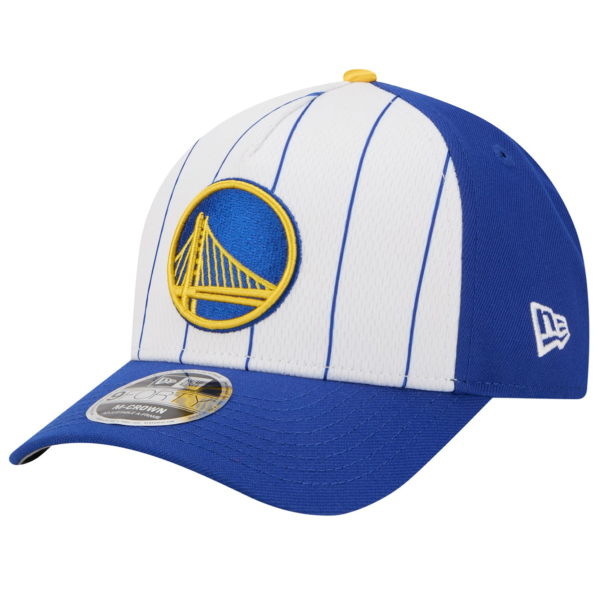 Men's Golden State Warriors  New Era White/Royal 2025 NBA Tip Off M-Crown A-Frame 9FORTY Adjustable Hat