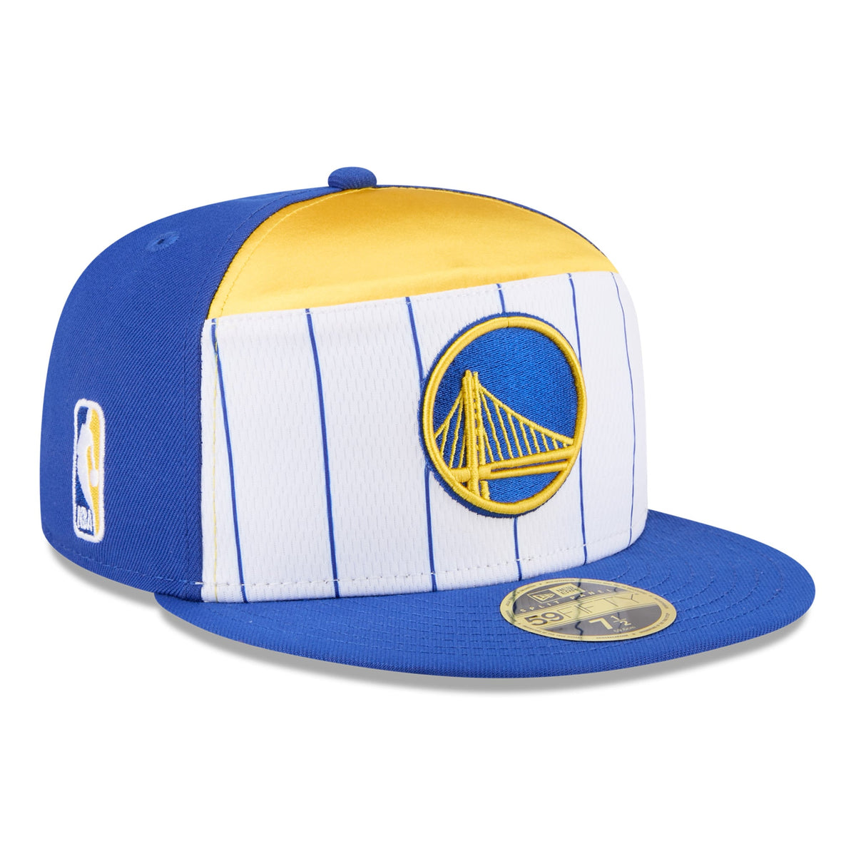 Men's Golden State Warriors  New Era White/Royal 2025 NBA Tip Off Split Panel 59FIFTY Fitted Hat