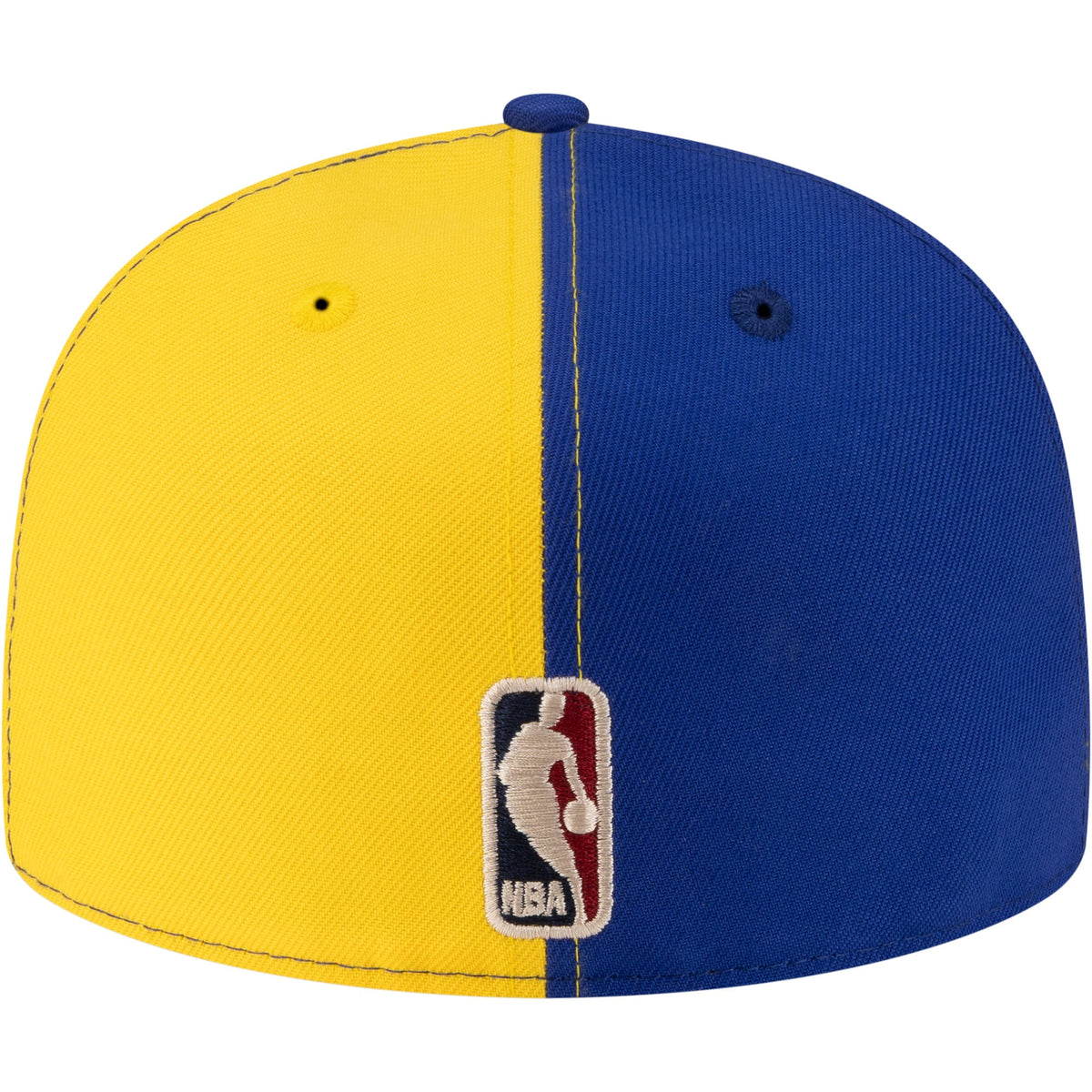 Men's Golden State Warriors  New Era Gold/Royal 80s Throwback Pinwheel 59FIFTY Fitted Hat