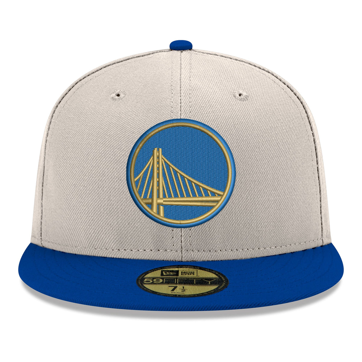 Men's Golden State Warriors  New Era Gray/Royal Chrome 59FIFTY Fitted Hat
