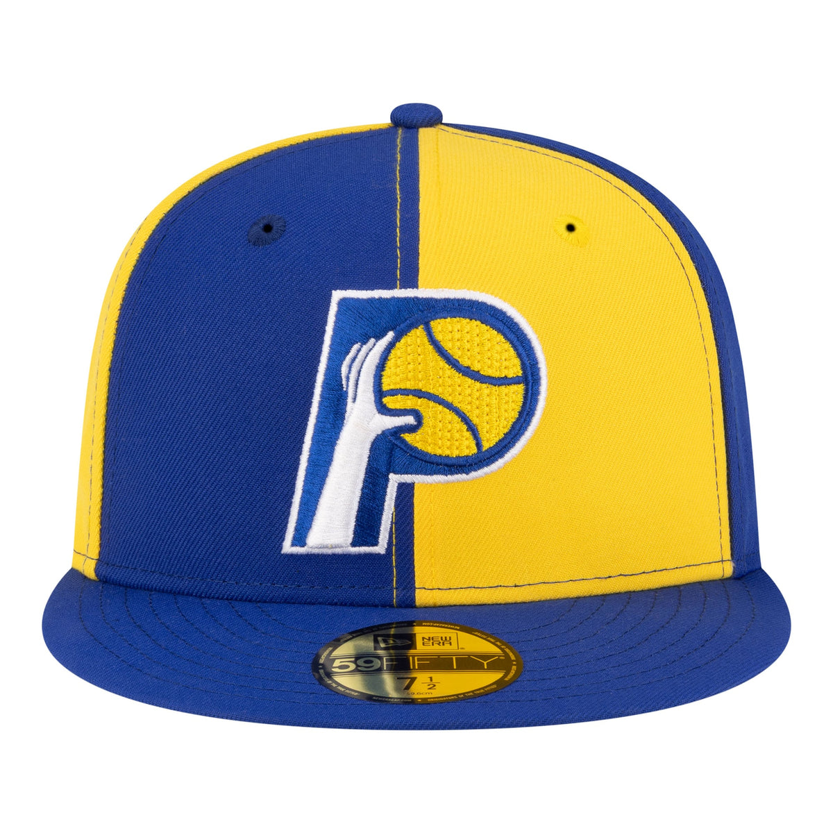 Men's Indiana Pacers  New Era Gold/Royal 80s Throwback Pinwheel 59FIFTY Fitted Hat