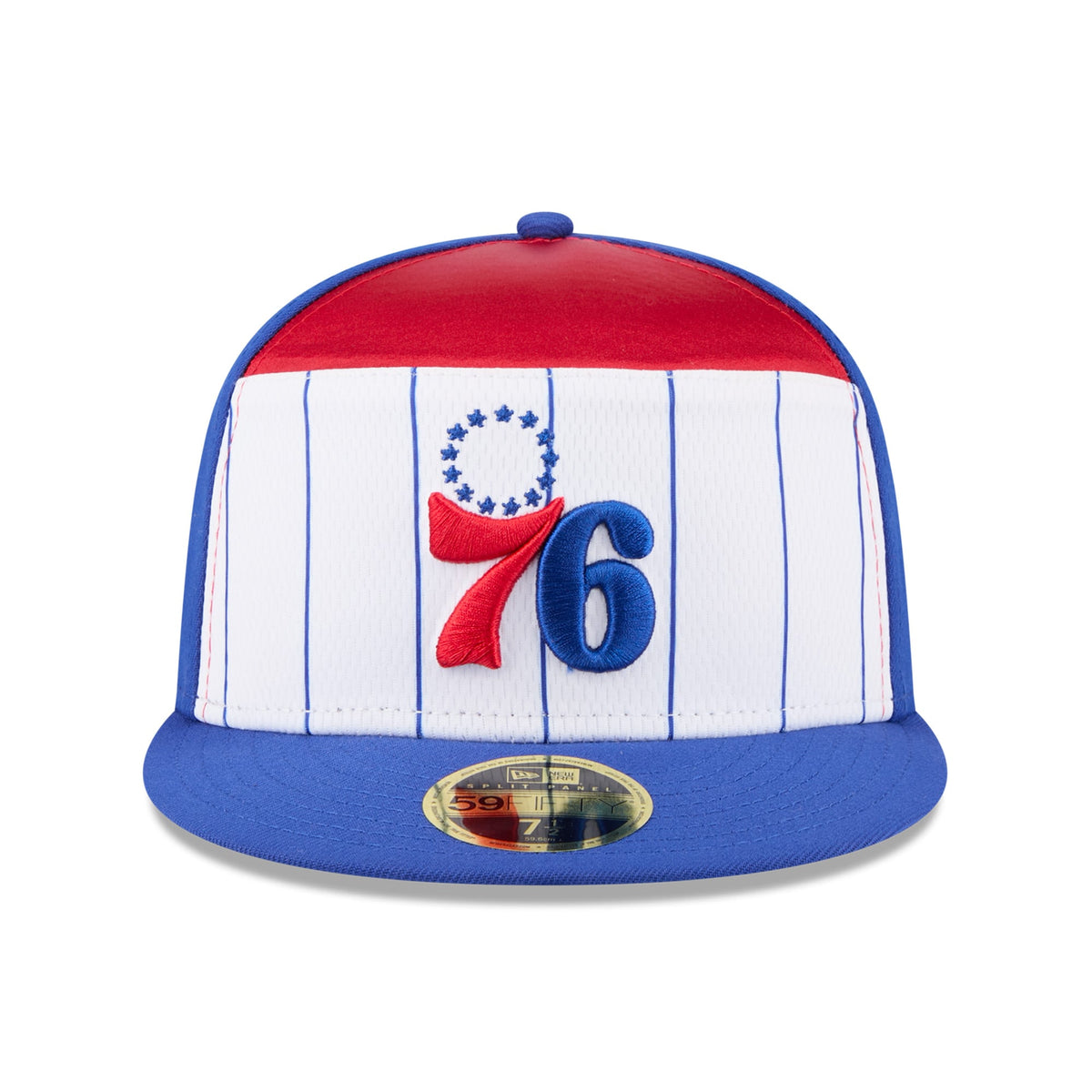 Men's Philadelphia 76ers  New Era White/Royal 2025 NBA Tip Off Split Panel 59FIFTY Fitted Hat