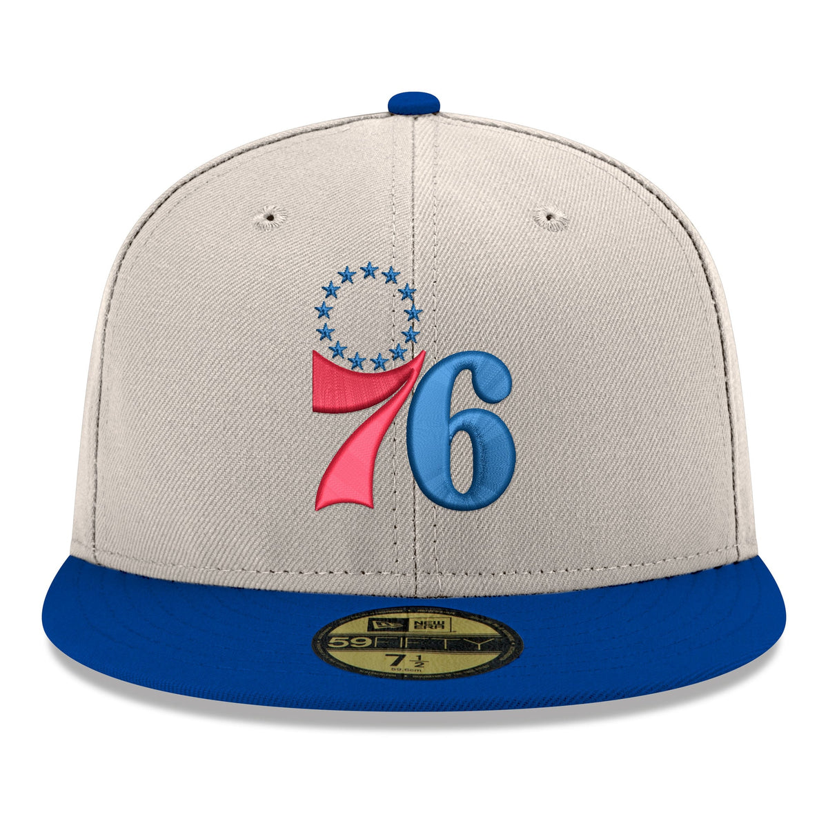 Men's Philadelphia 76ers  New Era Gray/Royal Chrome 59FIFTY Fitted Hat