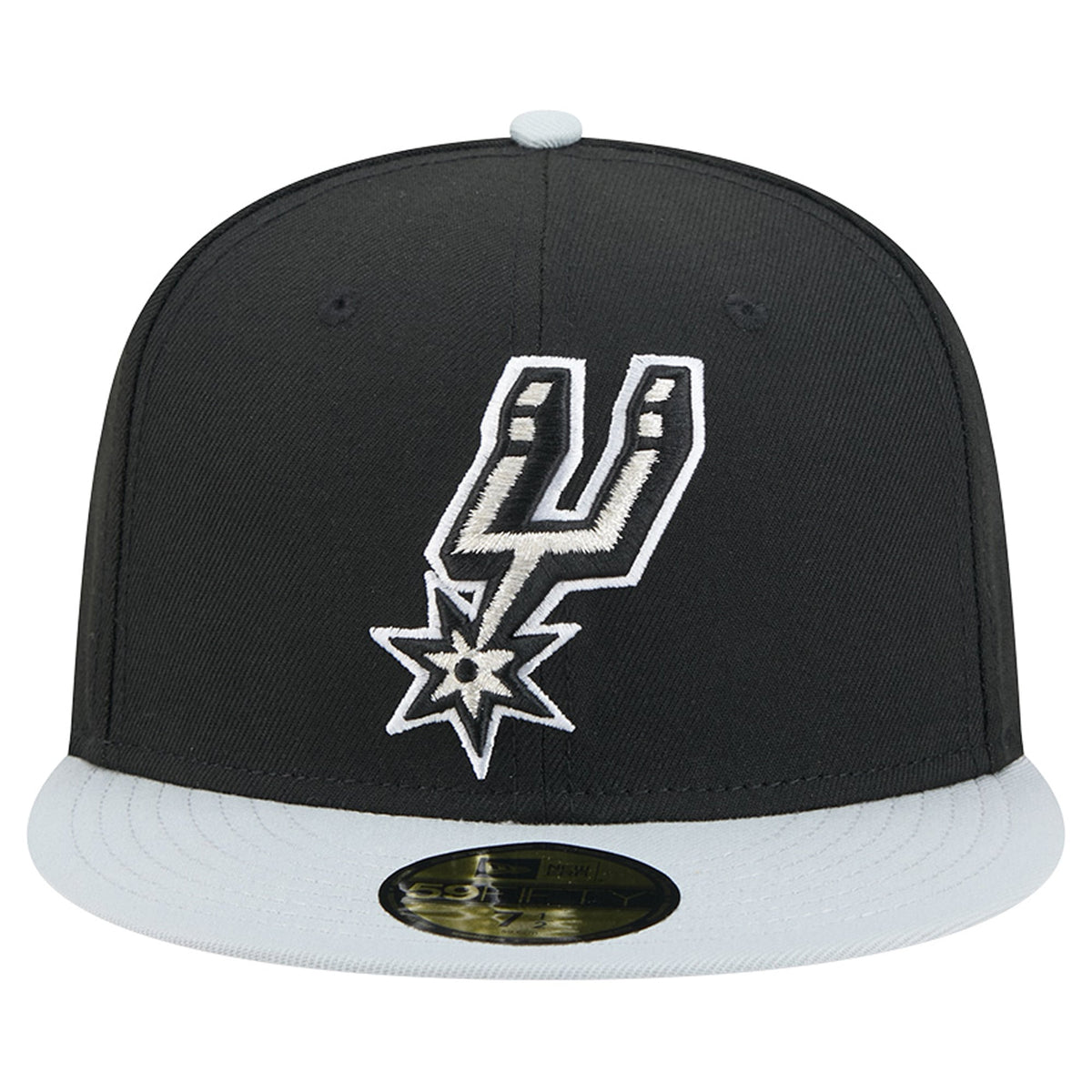 Men's San Antonio Spurs New Era Black/Silver 2-Tone 59FIFTY Fitted Hat