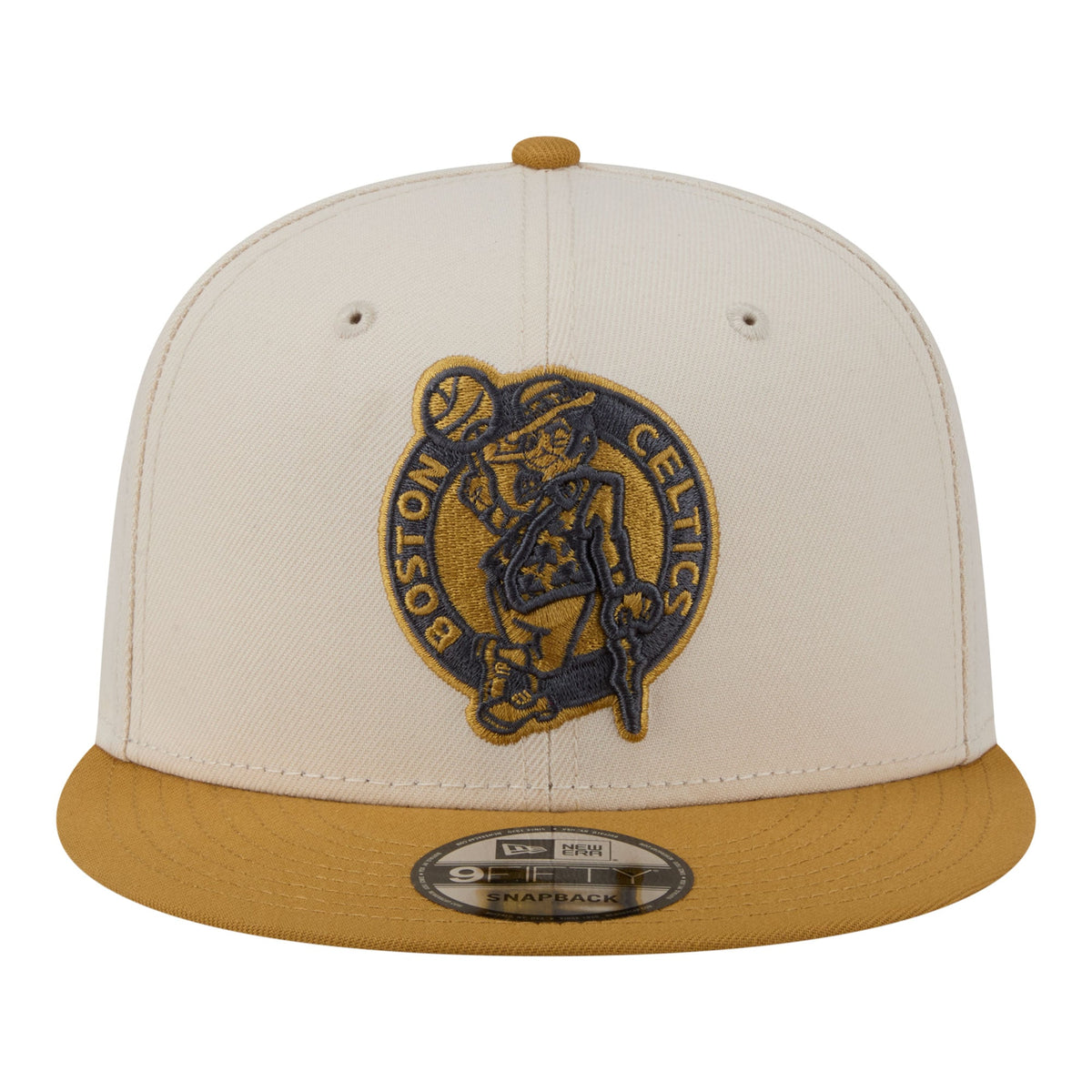 Men's Boston Celtics  New Era Cream/Tan Two-Tone Color Pack 9FIFTY Snapback Hat