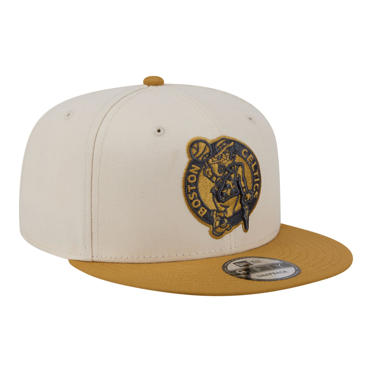 Men's Boston Celtics  New Era Cream/Tan Two-Tone Color Pack 9FIFTY Snapback Hat