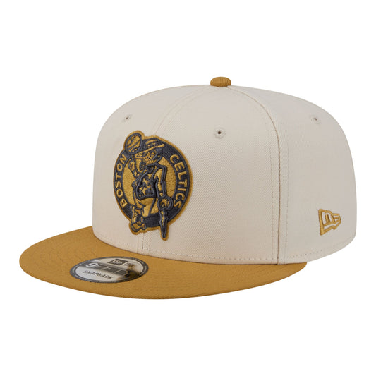Men's Boston Celtics  New Era Cream/Tan Two-Tone Color Pack 9FIFTY Snapback Hat