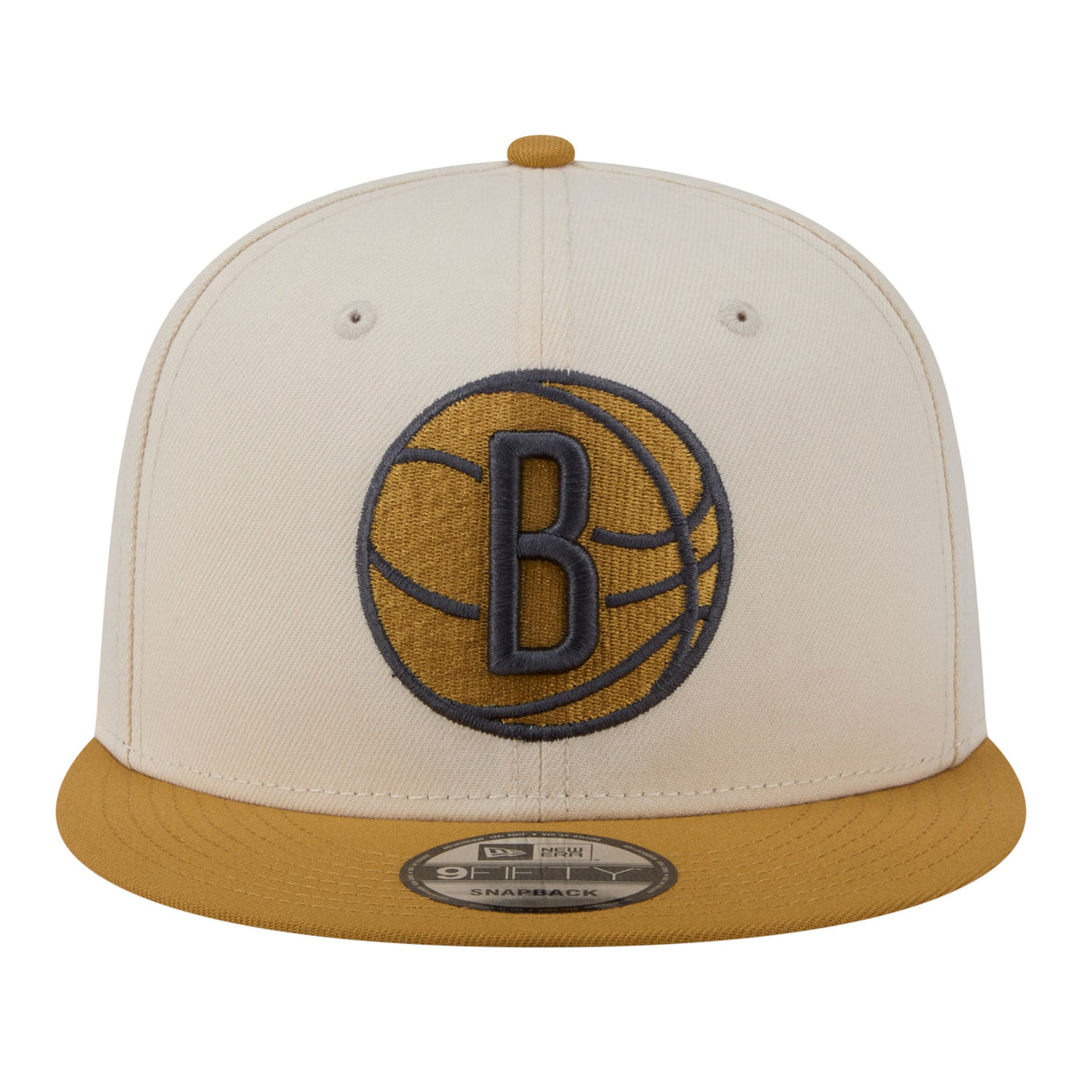 Men's Brooklyn Nets  New Era Cream/Tan Two-Tone Color Pack 9FIFTY Snapback Hat