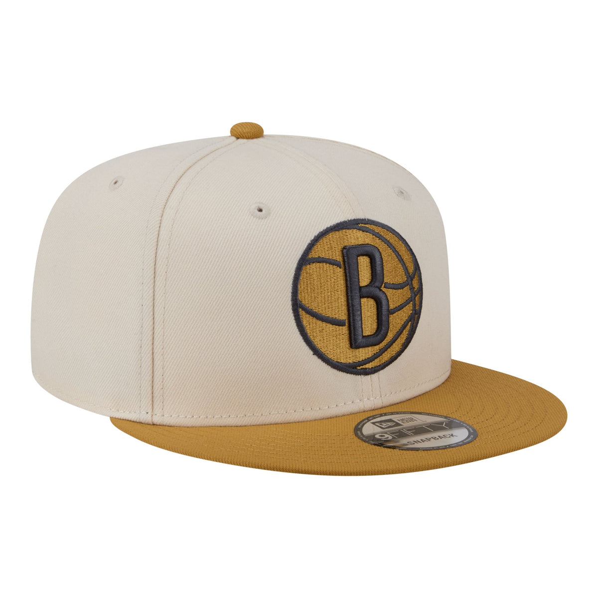Men's Brooklyn Nets  New Era Cream/Tan Two-Tone Color Pack 9FIFTY Snapback Hat