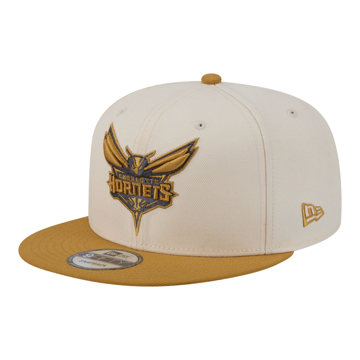 Men's Charlotte Hornets  New Era Cream/Tan Two-Tone Color Pack 9FIFTY Snapback Hat