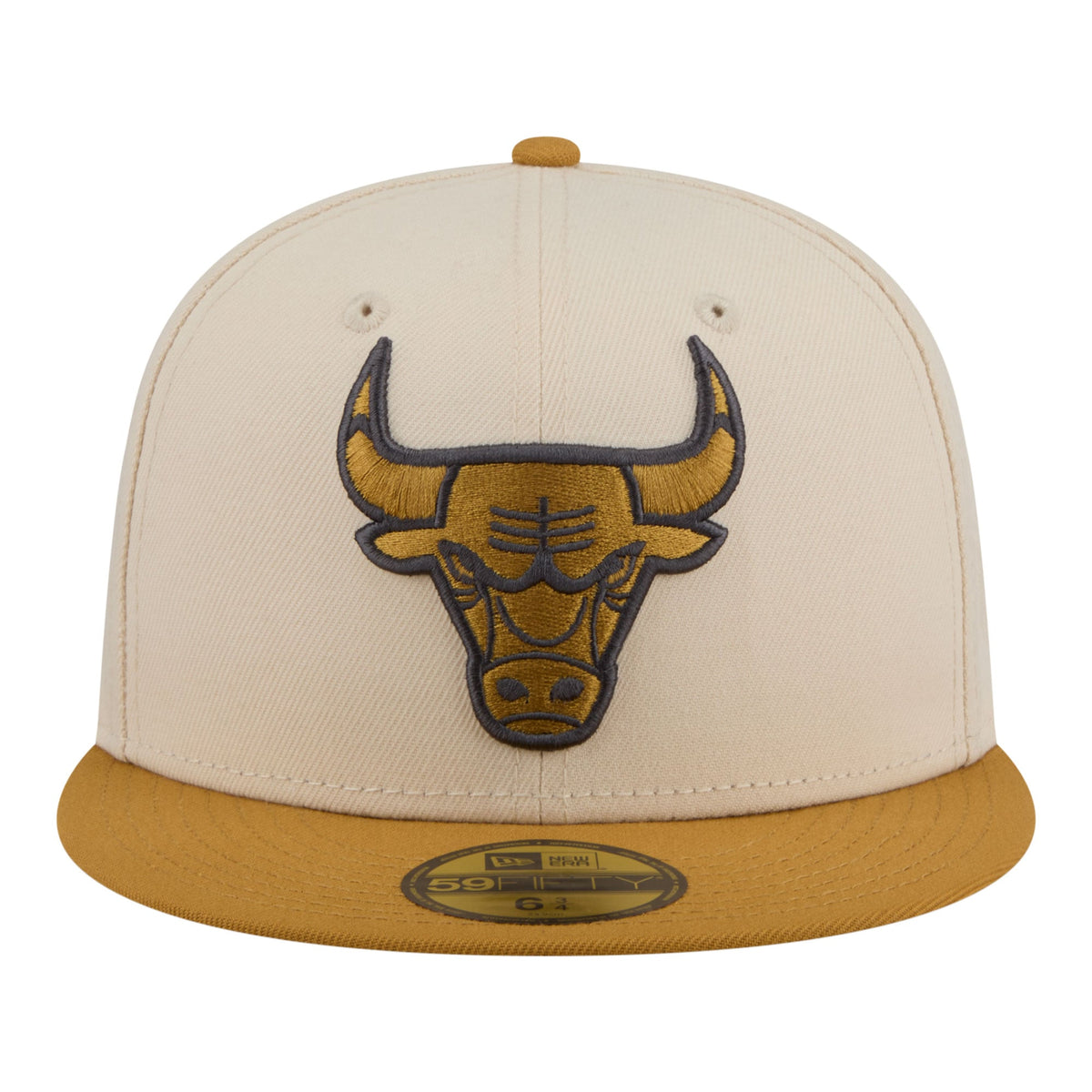 Men's Chicago Bulls New Era Cream/Tan Two-Tone Color Pack 59FIFTY Fitted Hat