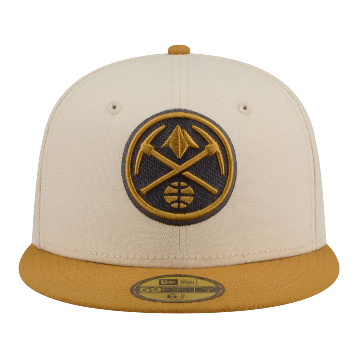 Men's Denver Nuggets New Era Cream/Tan Two-Tone Color Pack 59FIFTY Fitted Hat