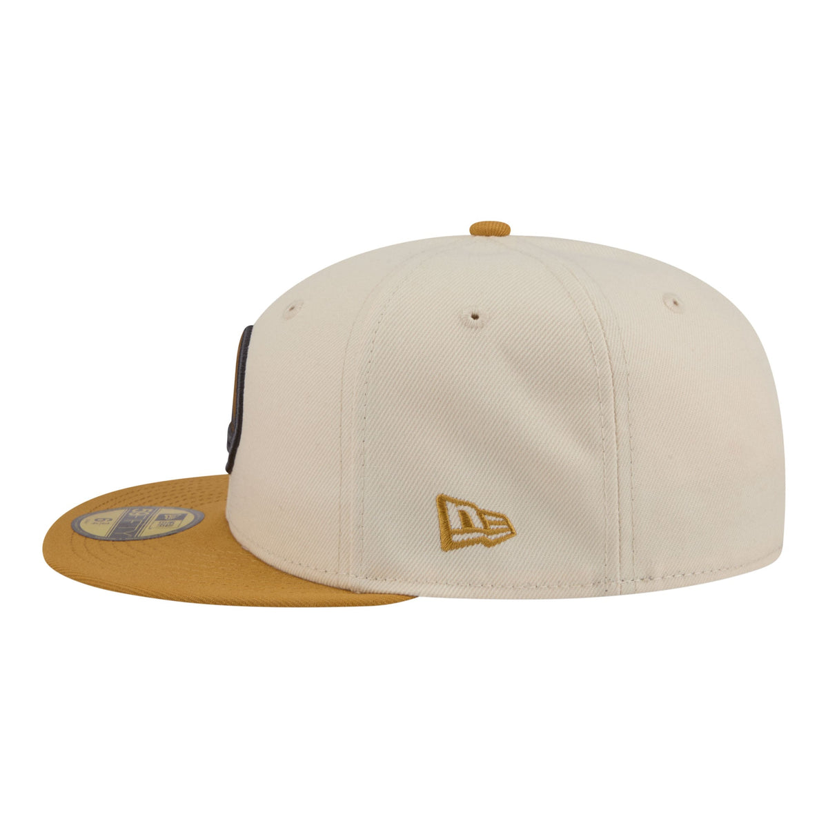 Men's Golden State Warriors New Era Cream/Tan Two-Tone Color Pack 59FIFTY Fitted Hat