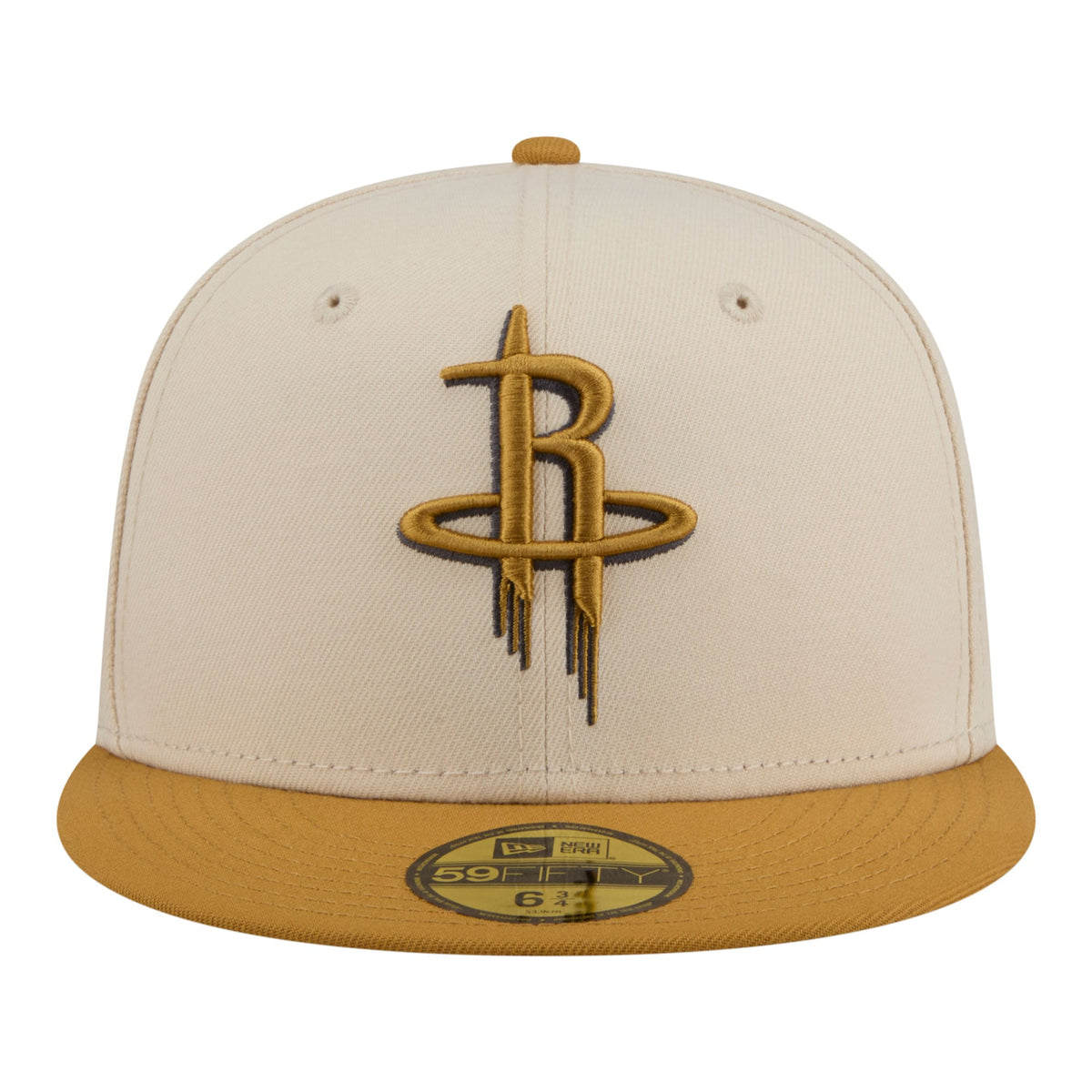 Men's Houston Rockets New Era Cream/Tan Two-Tone Color Pack 59FIFTY Fitted Hat