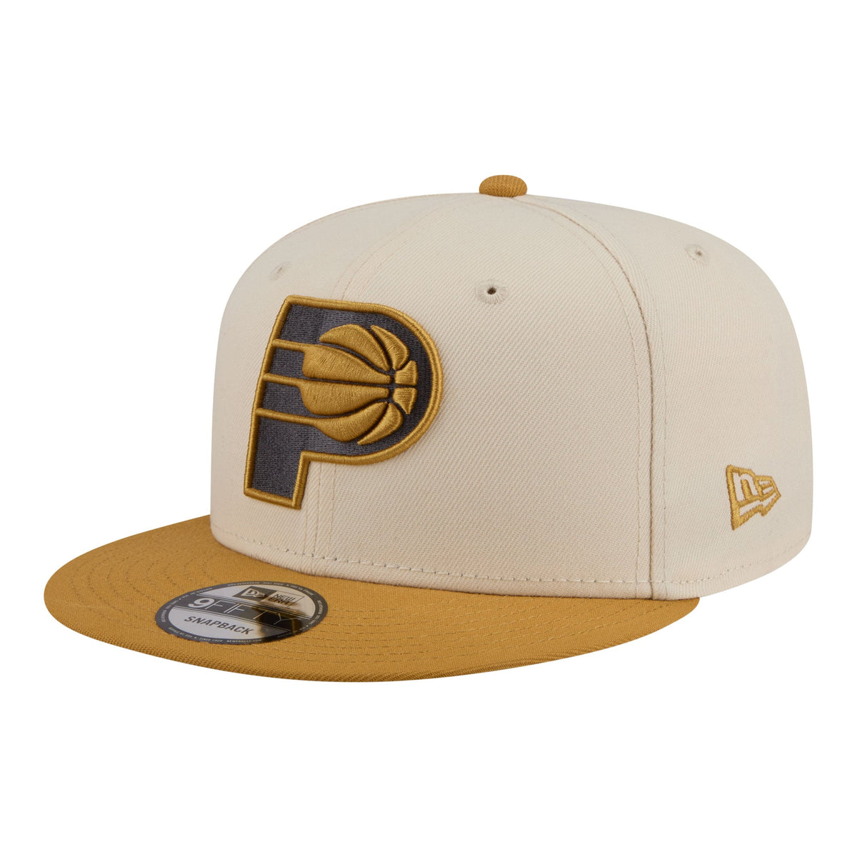 Men's Indiana Pacers  New Era Cream/Tan Two-Tone Color Pack 9FIFTY Snapback Hat