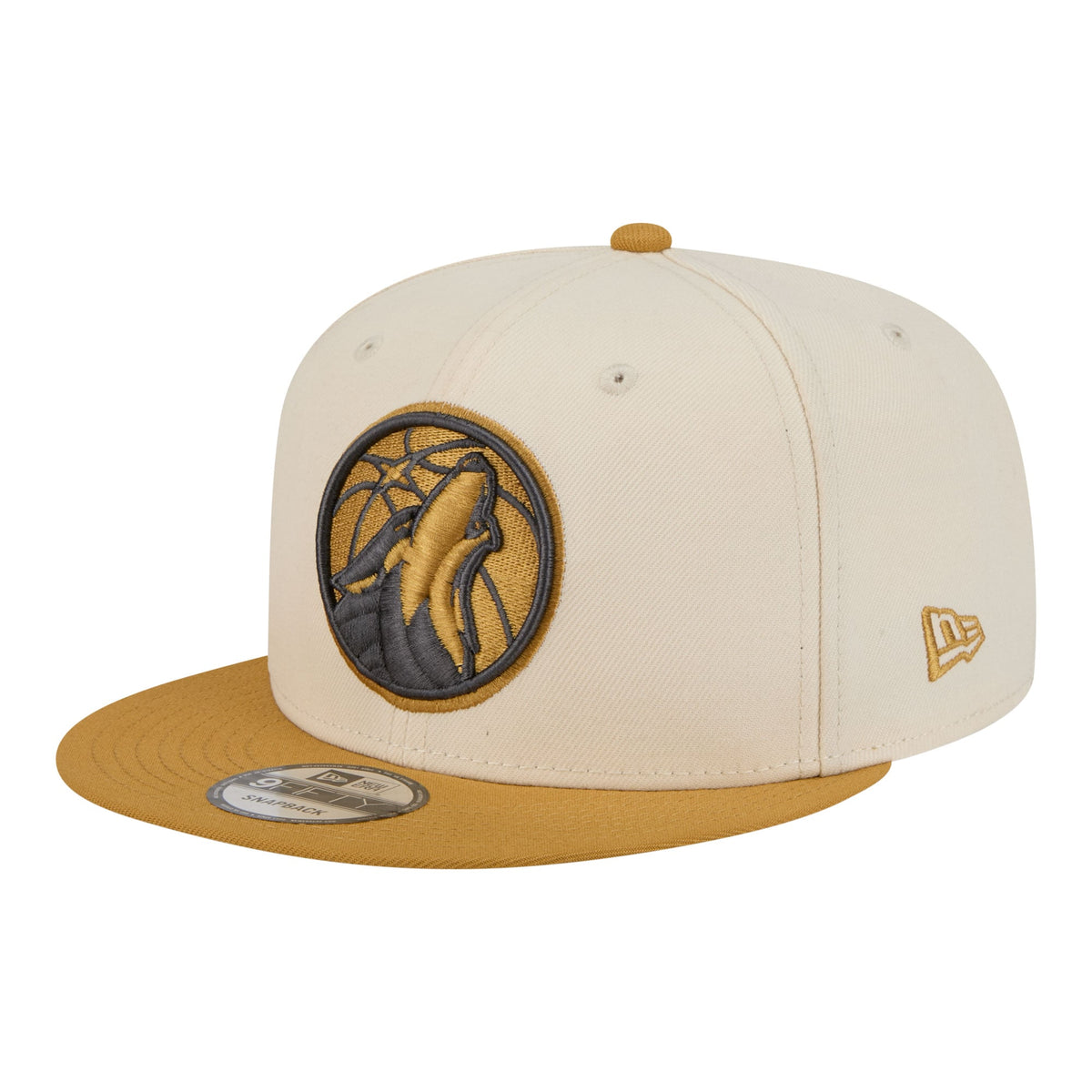 Men's Minnesota Timberwolves  New Era Cream/Tan Two-Tone Color Pack 9FIFTY Snapback Hat