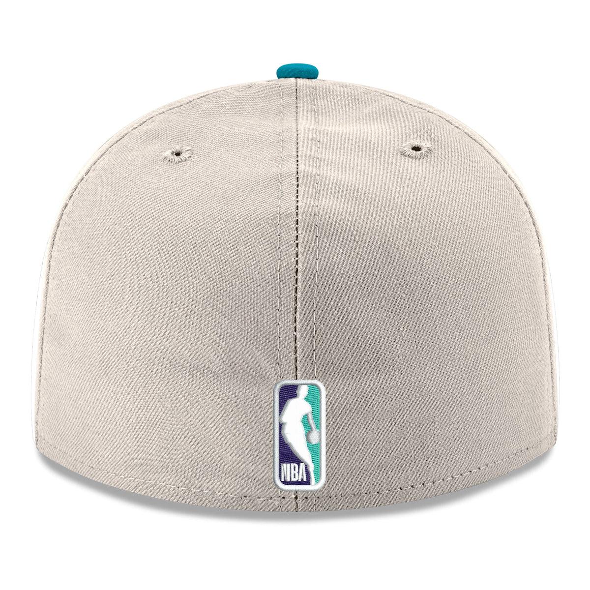 Men's Charlotte Hornets  New Era Beige/Teal Chrome 59FIFTY Fitted Hat