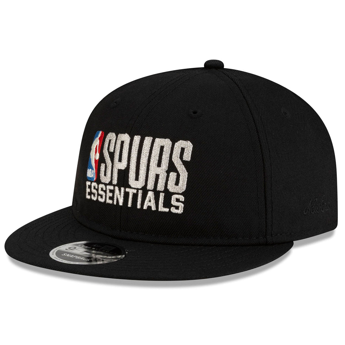 Unisex San Antonio Spurs  Fear of God Black Essentials 9FIFTY Snapback Hat