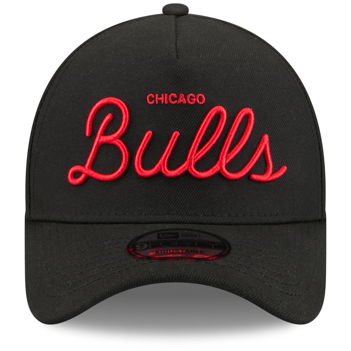 Unisex Chicago Bulls New Era x Malbon Golf Black 9FORTY A-Frame Adjustable Hat