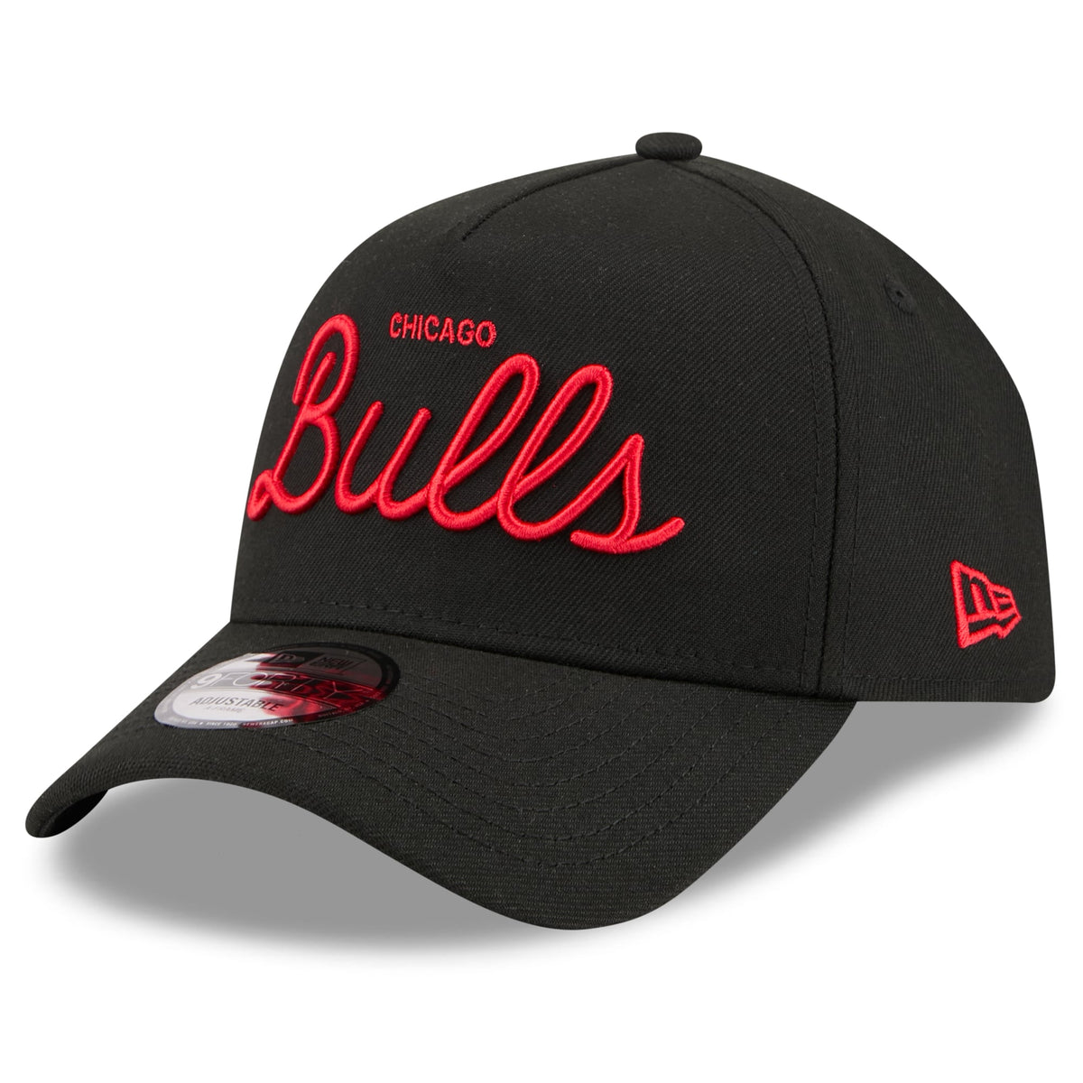 Unisex Chicago Bulls New Era x Malbon Golf Black 9FORTY A-Frame Adjustable Hat