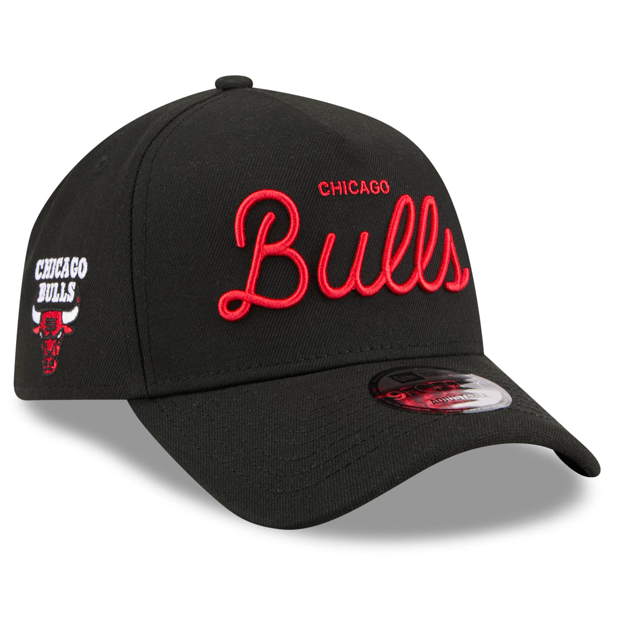 Unisex Chicago Bulls New Era x Malbon Golf Black 9FORTY A-Frame Adjustable Hat
