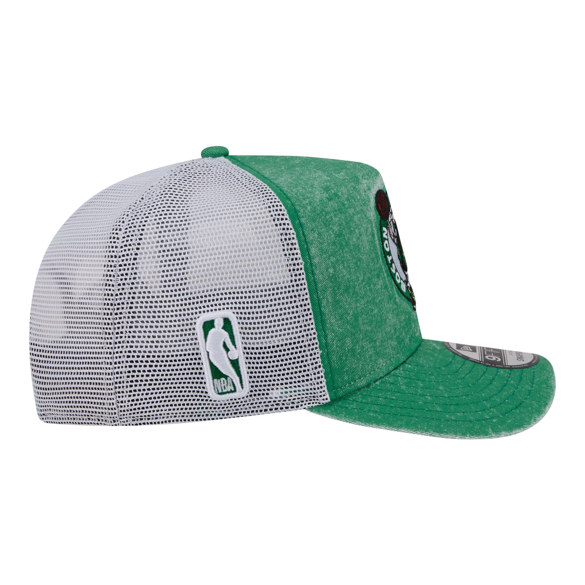 Men's Boston Celtics  New Era Kelly Green/White Washed Meshback 9FIFTY Adjustable Hat