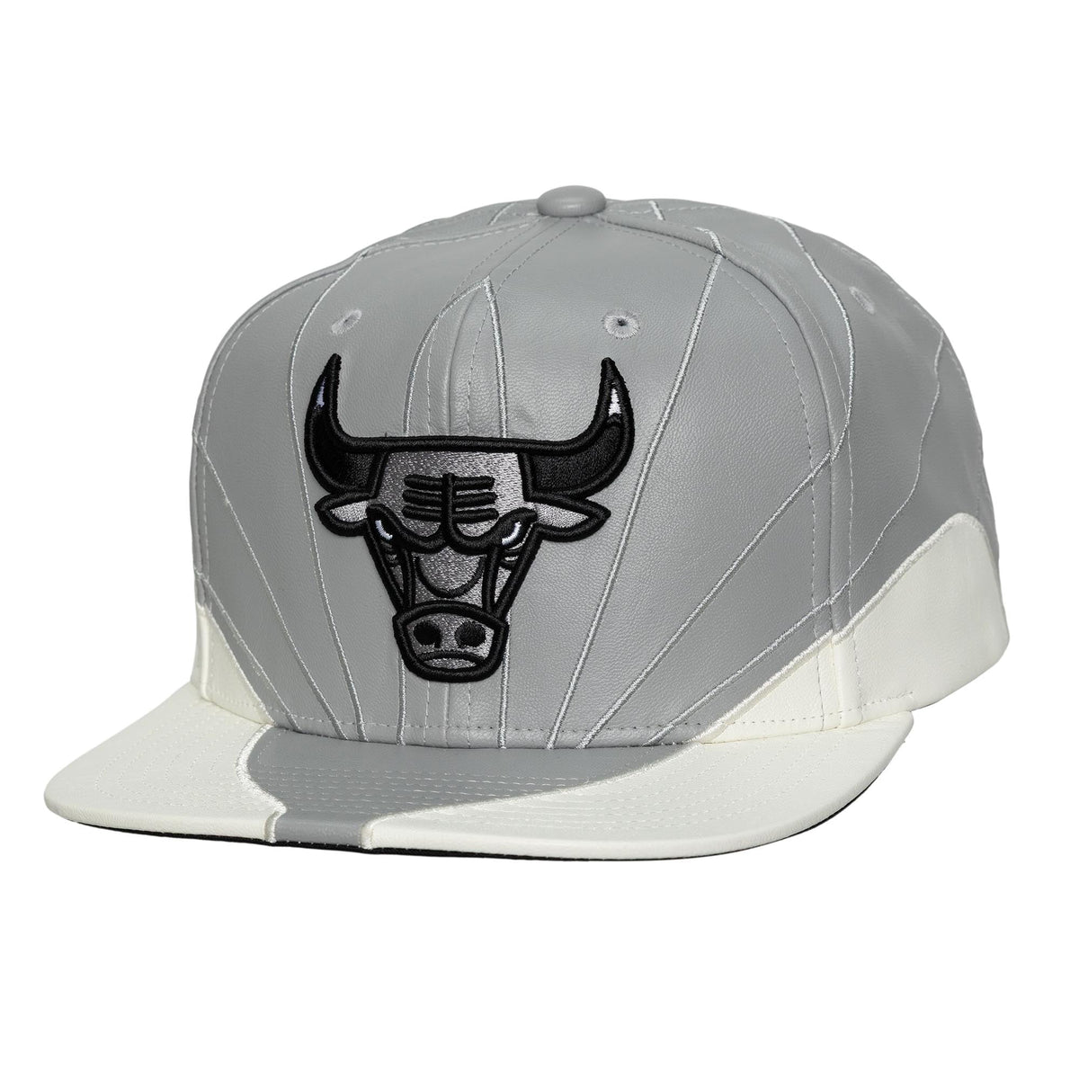 Chicago Bulls Mitchell & Ness Gray/White Day 12 Two-Tone Faux Leather Snapback Hat