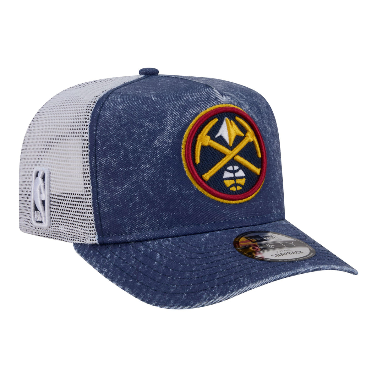 Men's Denver Nuggets  New Era Navy/White Washed Meshback 9FIFTY Adjustable Hat