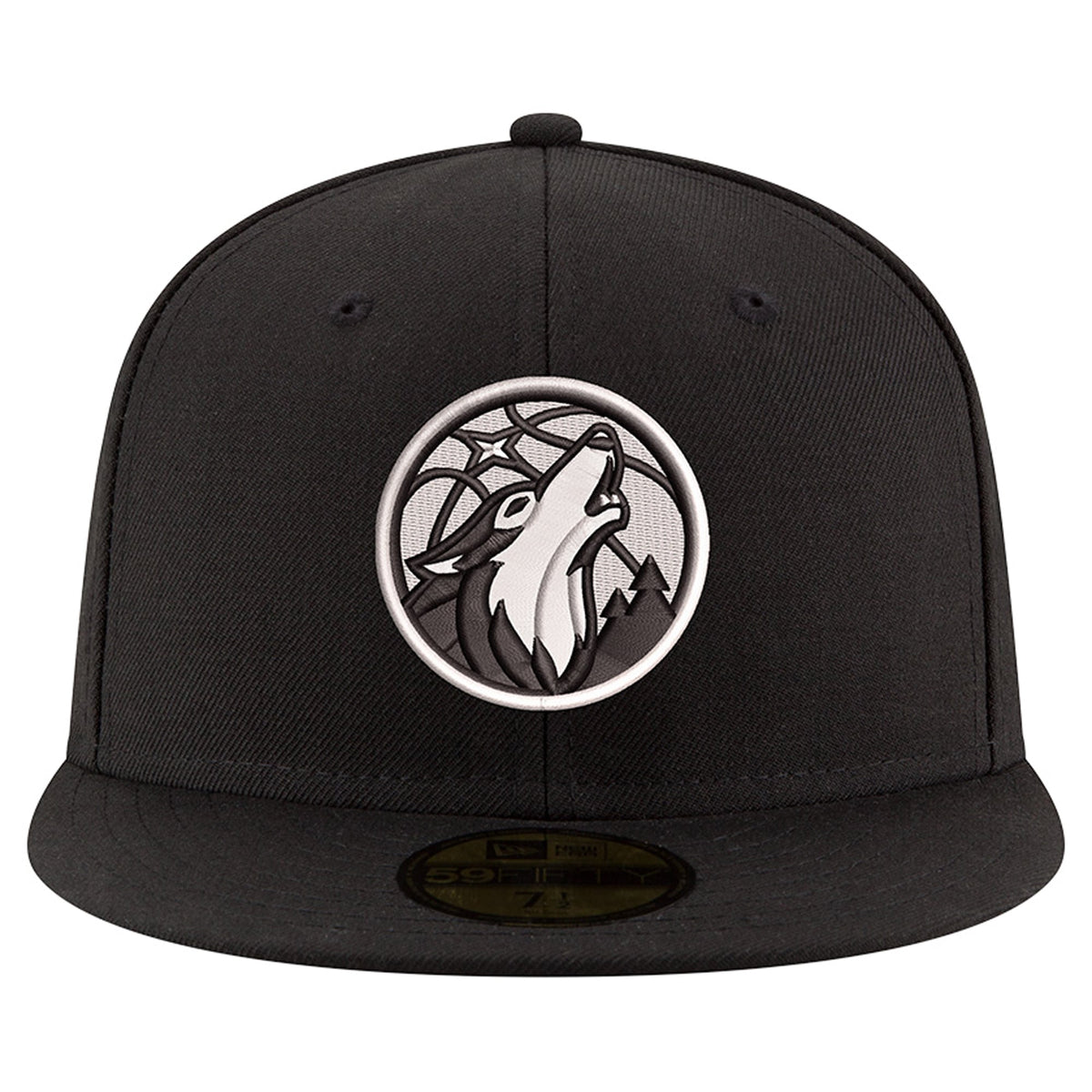 Men's Minnesota Timberwolves New Era Black/White 59FIFTY Fitted Hat