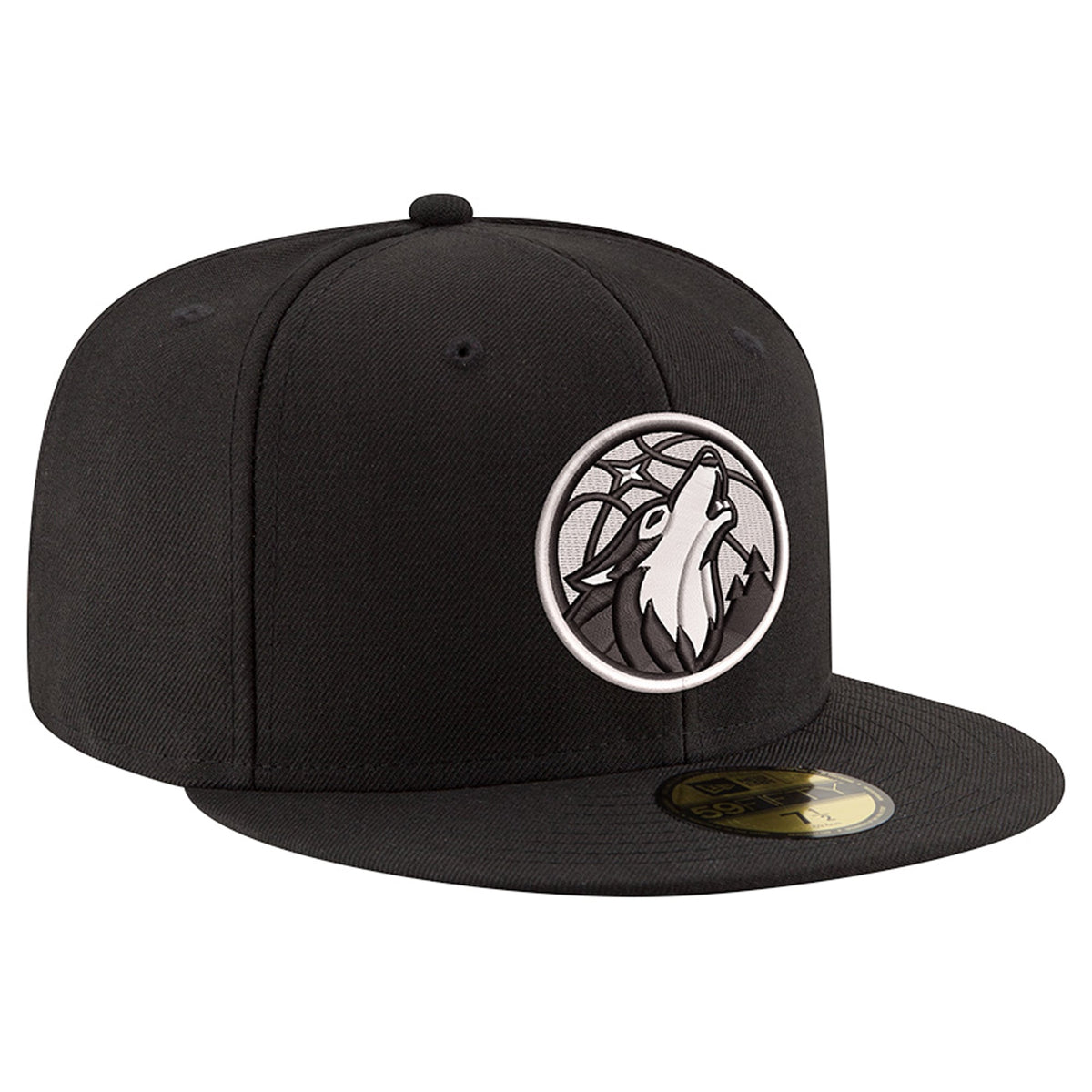 Men's Minnesota Timberwolves New Era Black/White 59FIFTY Fitted Hat