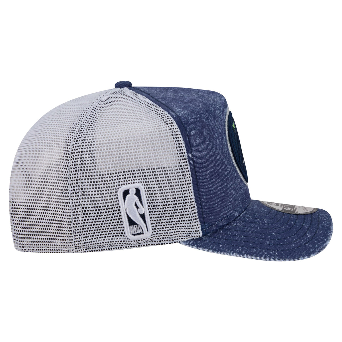 Men's Minnesota Timberwolves  New Era Navy/White Washed Meshback 9FIFTY Adjustable Hat