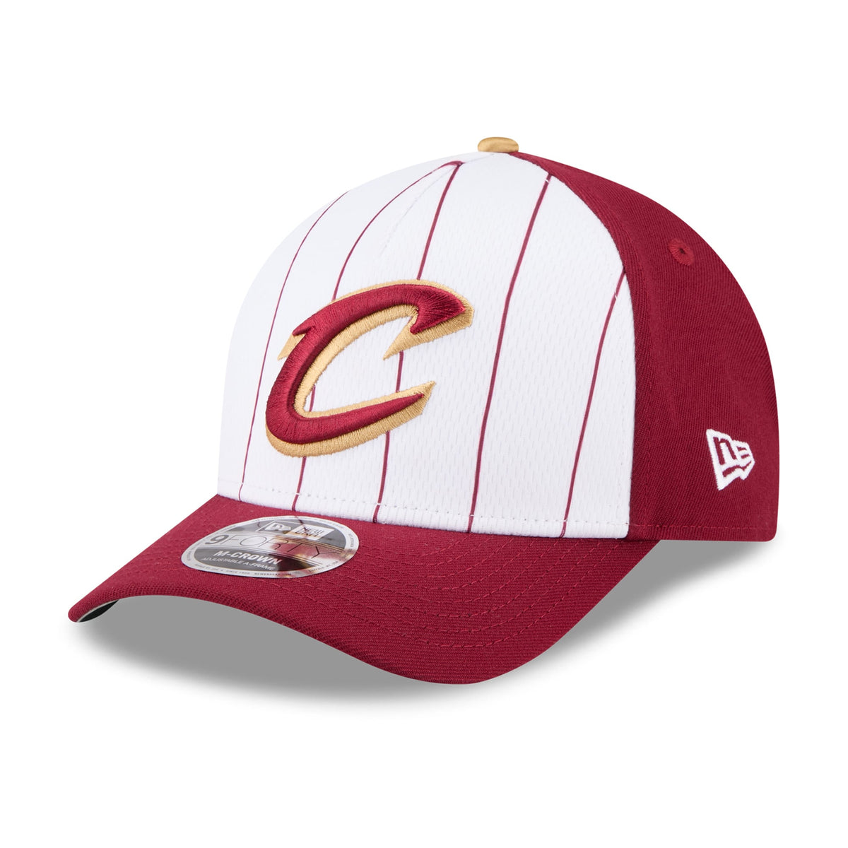 Men's Cleveland Cavaliers  New Era White/Wine 2025 NBA Tip Off M-Crown A-Frame 9FORTY Adjustable Hat