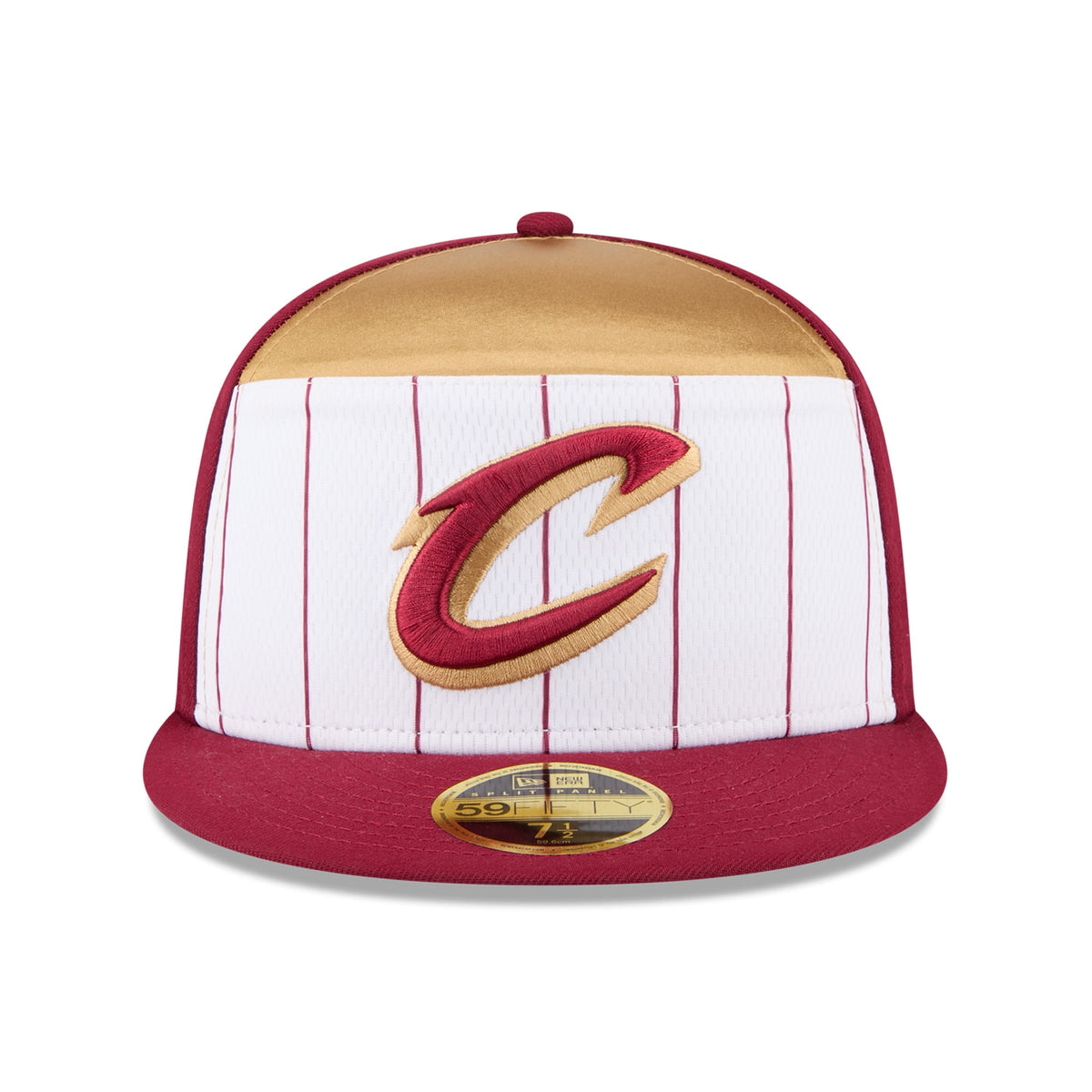 Men's Cleveland Cavaliers  New Era White/Wine 2025 NBA Tip Off Split Panel 59FIFTY Fitted Hat