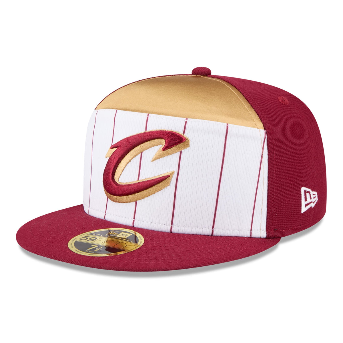 Men's Cleveland Cavaliers  New Era White/Wine 2025 NBA Tip Off Split Panel 59FIFTY Fitted Hat