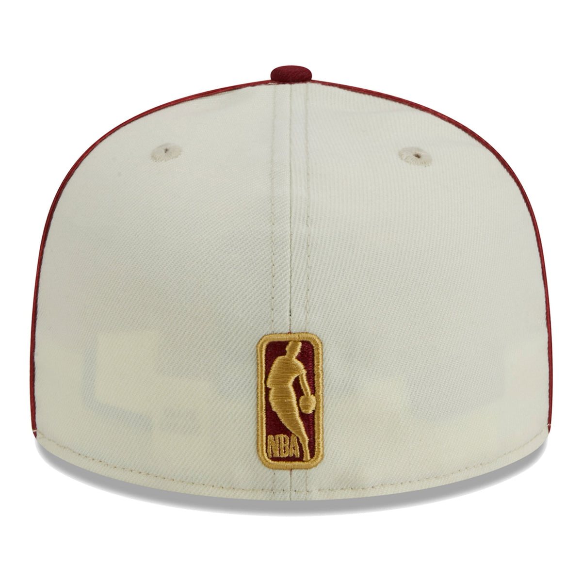 Men's Cleveland Cavaliers New Era Cream/Wine Piping 2-Tone 59FIFTY Fitted Hat