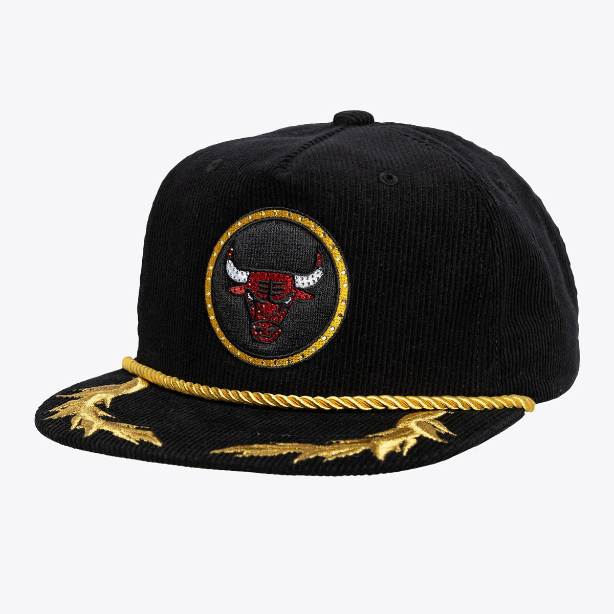 Women's Chicago Bulls Mitchell & Ness x DANNIJO Black Deadstock Cord Snapback Hat
