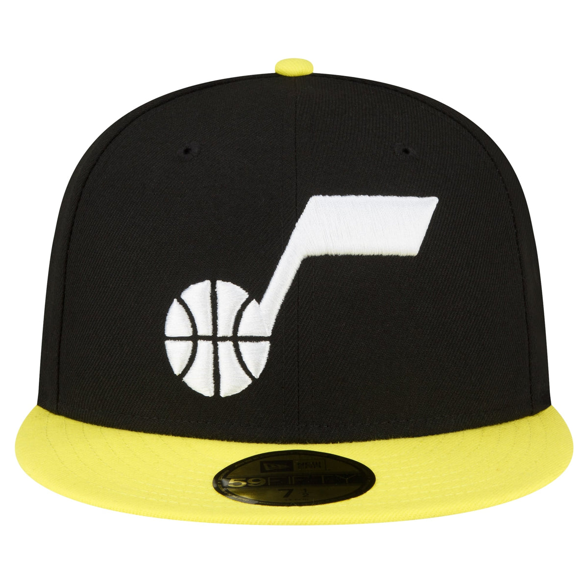 Men's Utah Jazz New Era Black/Yellow 2-Tone 59FIFTY Fitted Hat