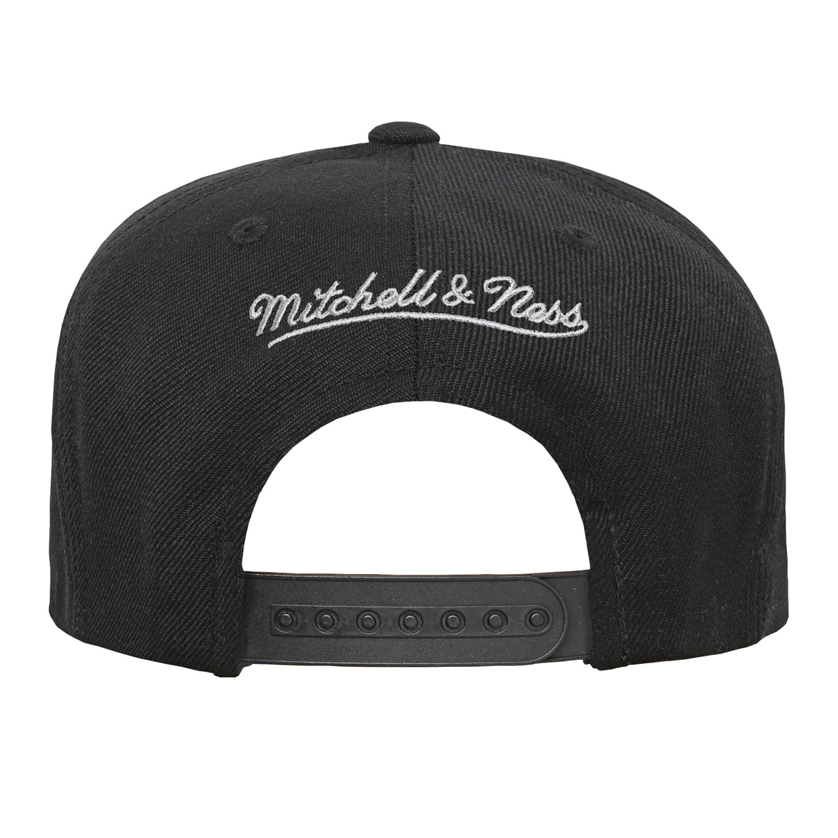 Youth Philadelphia 76ers Mitchell & Ness Black Head Coach Flat Brim Snapback Hat
