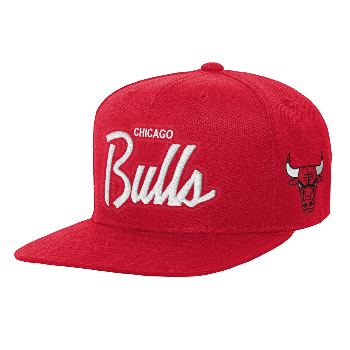 Youth Chicago Bulls Mitchell & Ness Red Head Coach Flat Brim Snapback Hat
