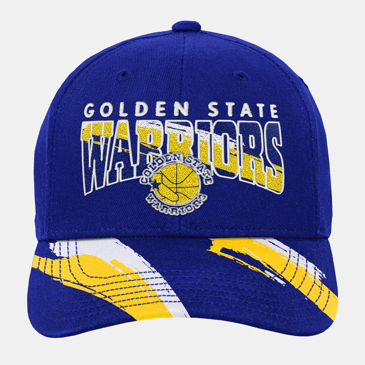 Youth Golden State Warriors  Mitchell & Ness Royal Big Head Pro Crown Snapback Hat
