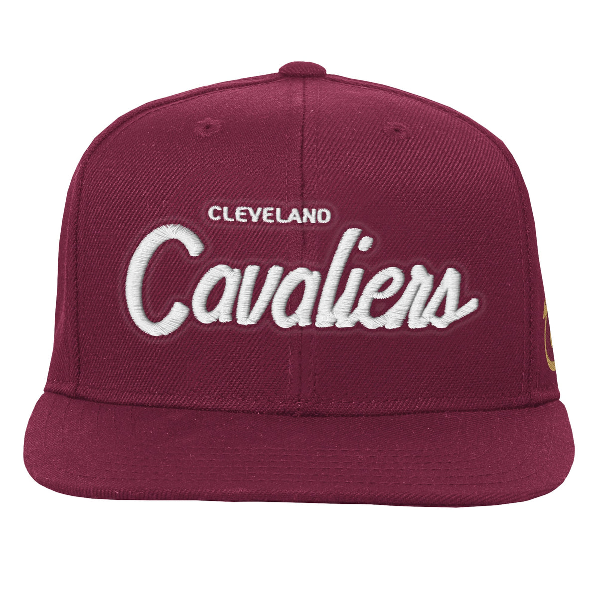 Youth Cleveland Cavaliers Mitchell & Ness Wine Head Coach Flat Brim Snapback Hat
